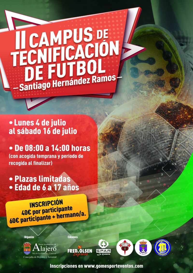 II CAMPUS DE TECNIFICACIÓN DE FÚTBOL SANTIAGO HERNÁNDEZ RAMOS  - Inscríbete