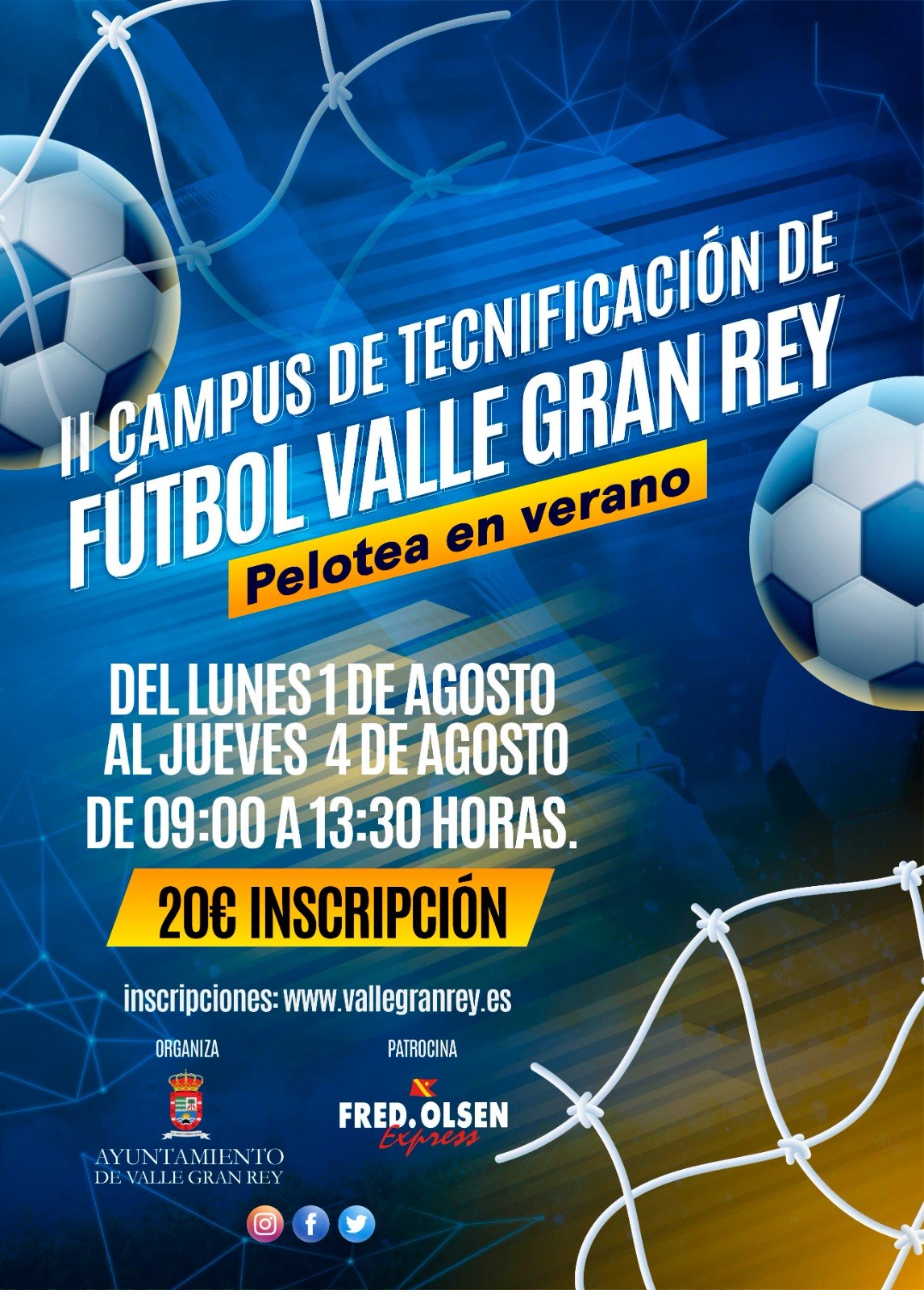 II CAMPUS DE TECNIFICACIÓN DE FÚTBOL VALLE GRAN REY - Inscrivez-vous