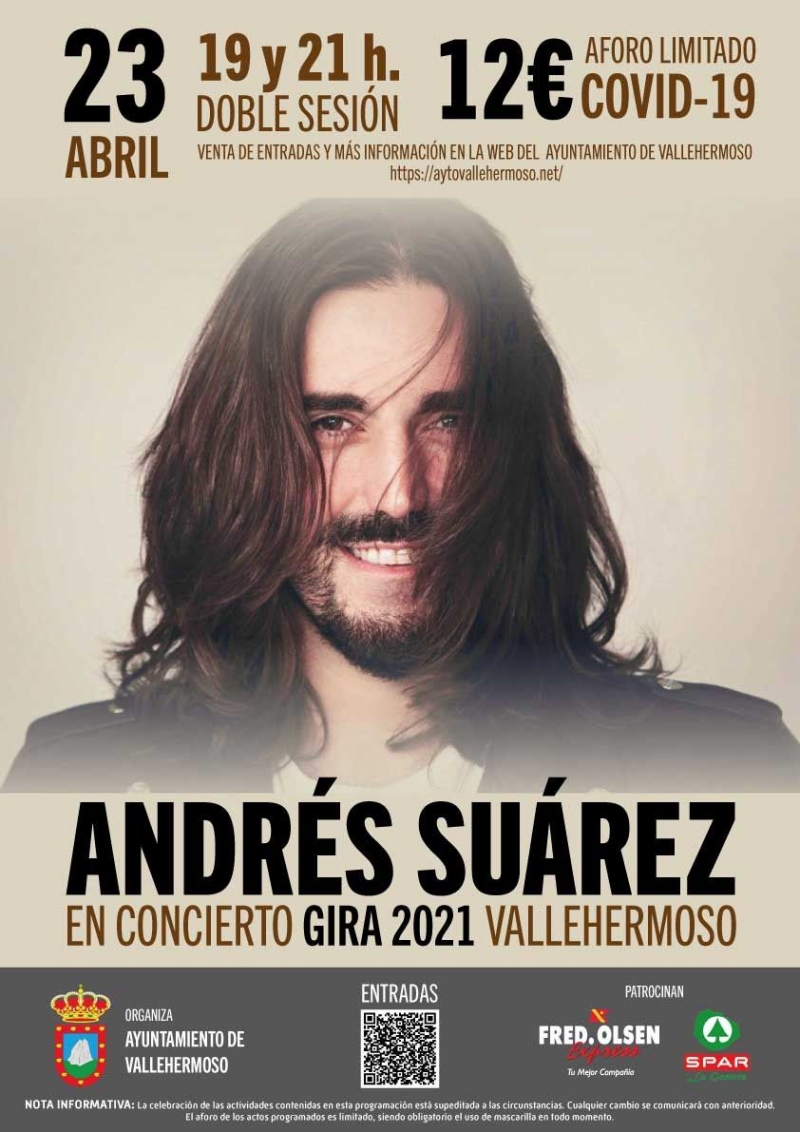 CONCIERTO ANDRÉS SUAREZ ACÚSTICO - Inscríbete